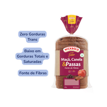 Wickbold Pão integral maça, canela e passas pacote Grão Sabor 500g