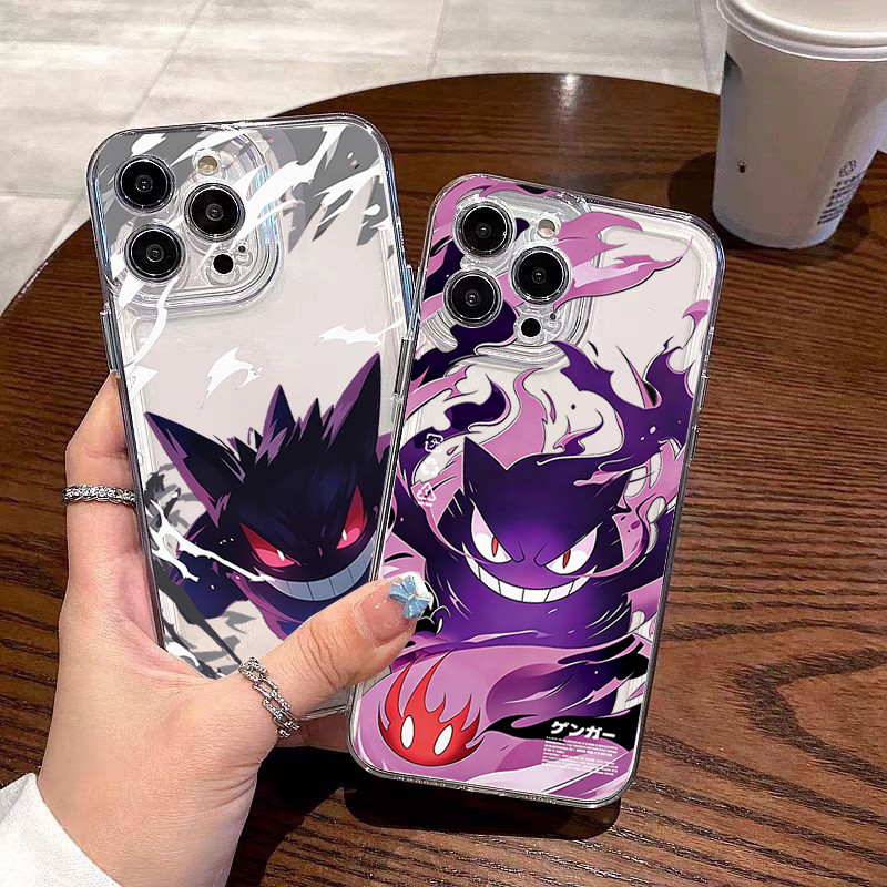 Capa de Telefone Gengar Preta Roxa para Samsung Galaxy A57 5G A56 A55 A16 A07 A54 A53 A52 A35 A36 A34 A06 A52S 5G Capa T