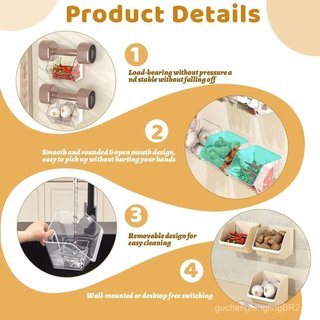 3 Pack Wall Mounted Storage Organizer Bins, Floating Shelves Fridge Organizer Storage Bins, Stackable Organizer Basket f