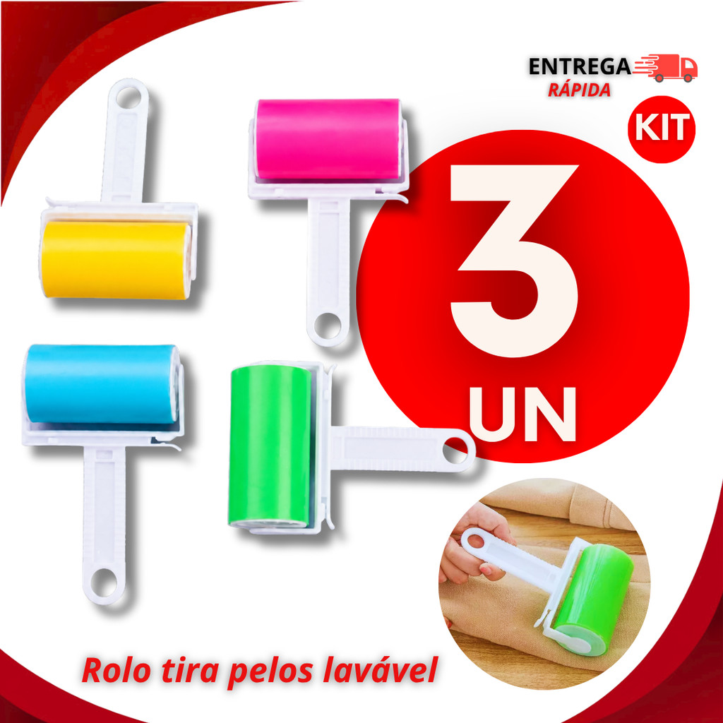 Rolo Tira Pelos Reutilizável Prático Resistente Para Casa Roupas Estofados Utilidades Sem Pelo