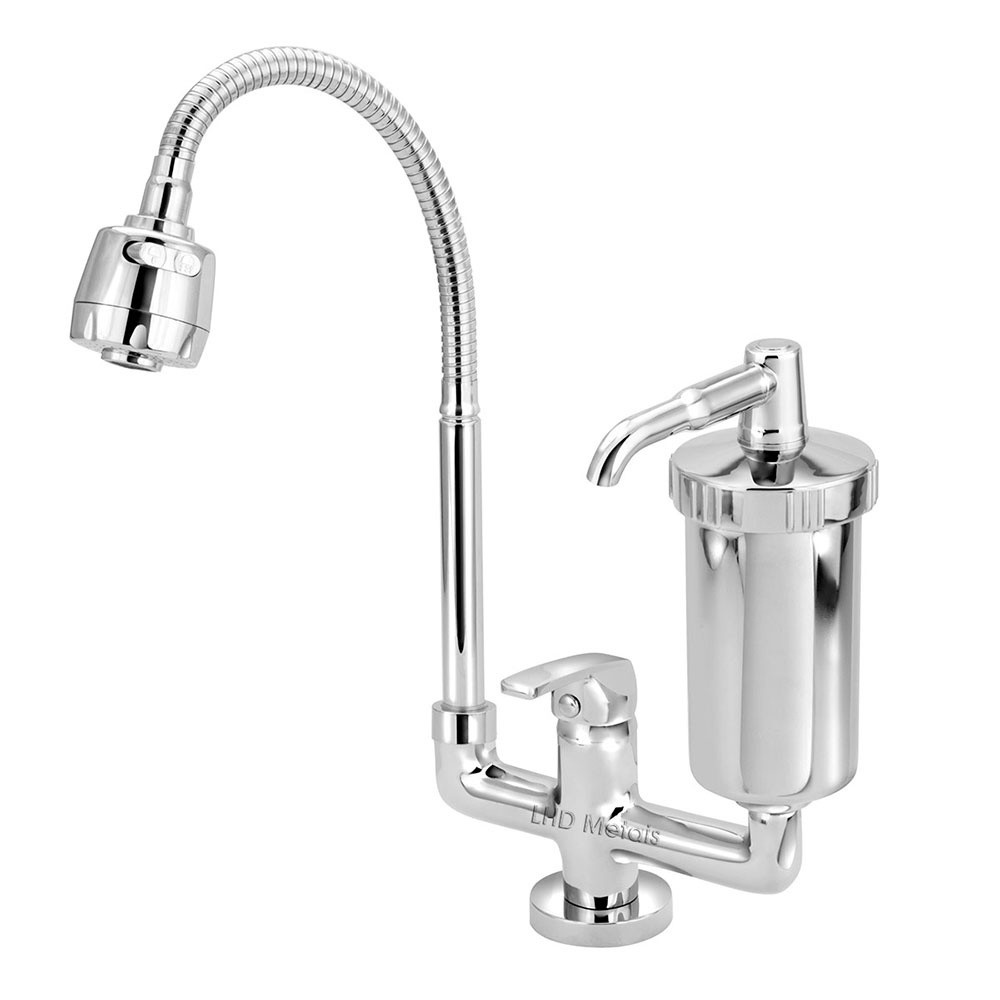 Torneira Com Filtro Gourmet Monocomando Cozinha De Mesa Agua Quente Fria