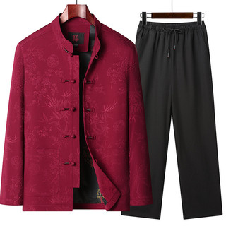 Pai estilo novo estilo chinês Tanggu bordado jaqueta de manga comprida masculina exterior 7.19