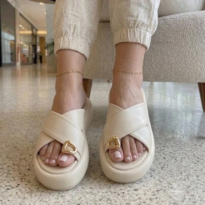 Sandália Feminina  Anatômica Confortável Leve Macia Elegante Casual Para Passeio Trabalho Escritório 34 ao 39