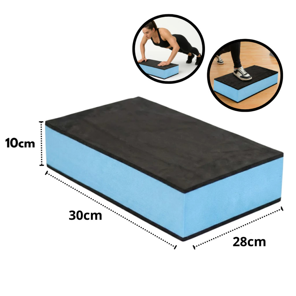 Step Academia 30x28x10 Fitness Agachamento Glúteo Perna Circuito Reabilitação Resistente EVA Stepe