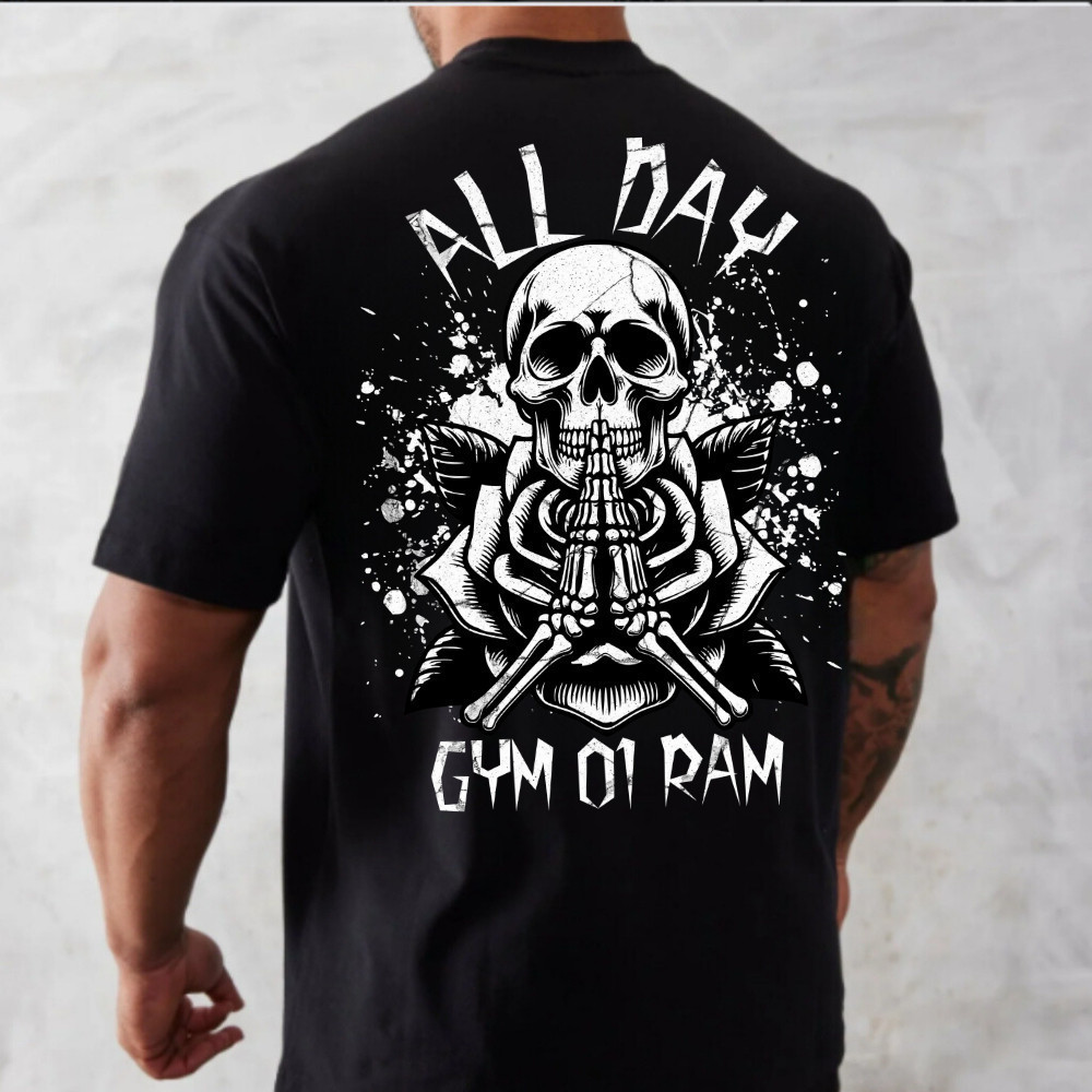 Camiseta Premium em Algodão Puro Camiseta Oversized Musculação Grande Algodão Streetwear Treino Academia