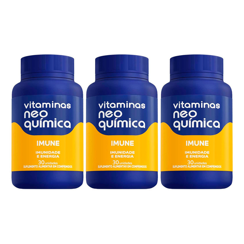 Neo Química Imune 30 Comprimidos Kit 3x - Vitamina Imunidade | Defesa do Organismo | Leve 3 Economize Mais