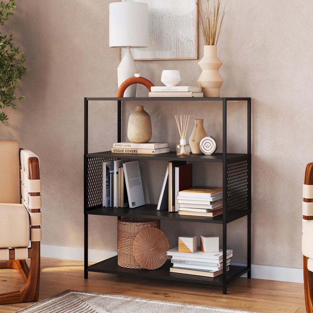 Estante Industrial Baixa 77CMX94CM P1024 Preto Preto