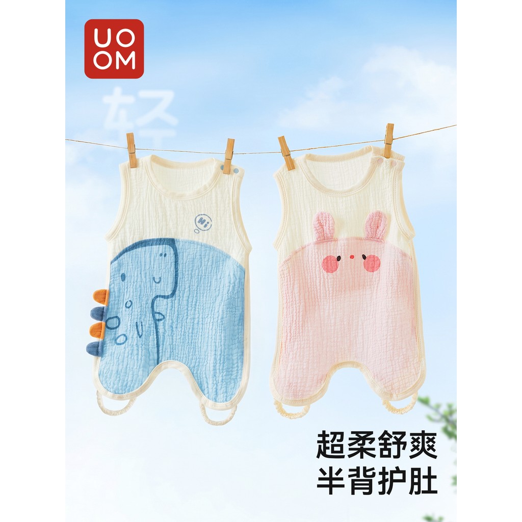 Roupas de meia costas para recém-nascidos, fio de algodão puro, verão, estilo fino, respirável, absorvente de suor, bebê