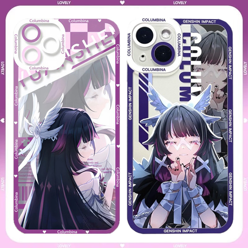 Genshin Impact Columbina Moda Capa De Telefone Para Samsung Galaxy A13 A22 A23 A24 A32 A33 A42 A31 A30 A20 A02 A03S A03 