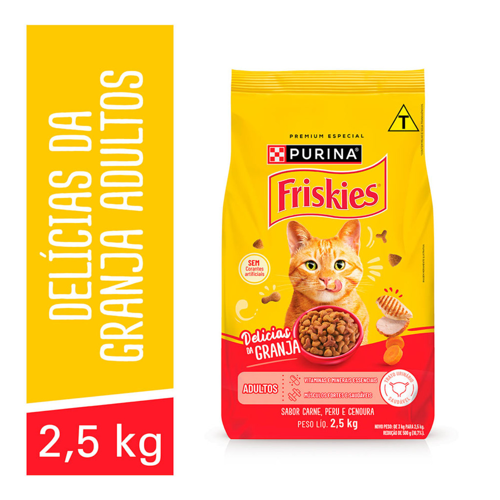 Ração Friskies Gatos Adultos Gatos Castrados 2,5Kg Delicia da Granja Mar de Sabo