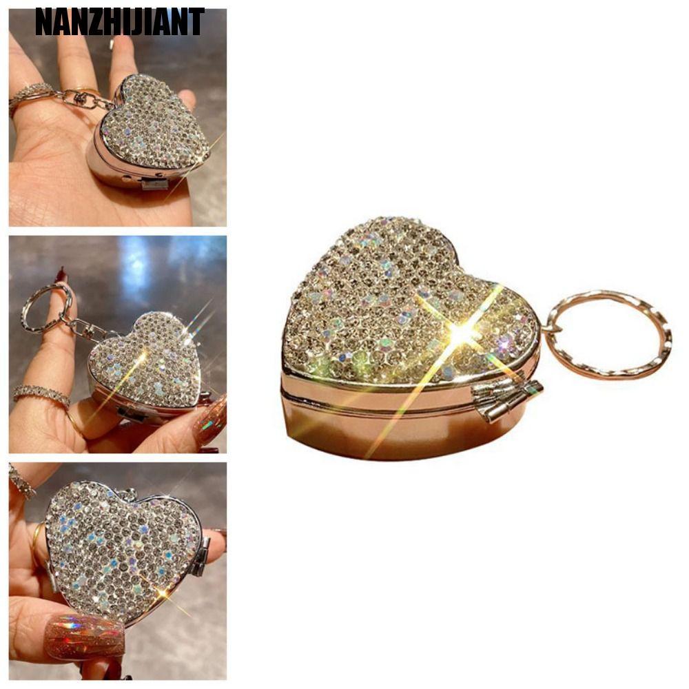 Organizador De Comprimidos De Viagem NANZHIJIANT , Mini Caixa Metal Portátil Blingbling , Recipiente À Prova D'água Para