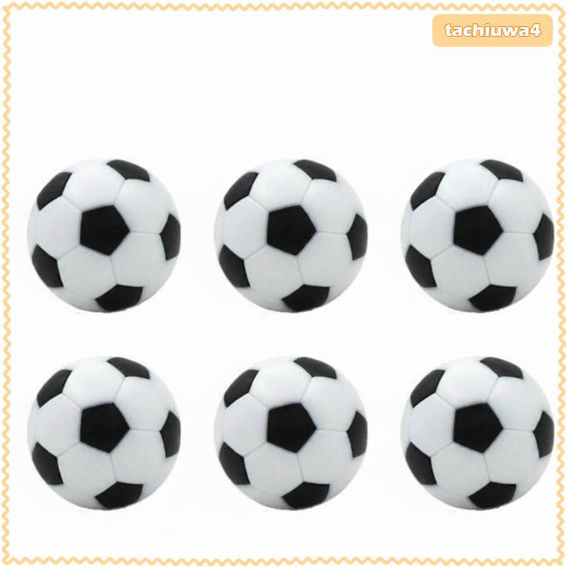 [Tachiuwa3] 6 Peças 23 Mm Esfera De Pebolim De Mesa De Longa Duração Preto E Branco Resistente Ao Colorido Acessório Esp