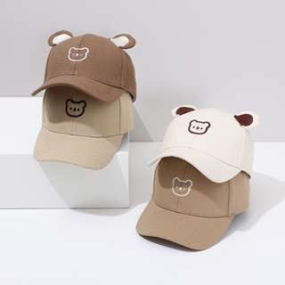 Boné de Urso Fofo e Adorável para Meninos, Boné de Beisebol com Proteção Solar para Meninas, Boné Fino de Primavera/Verã
