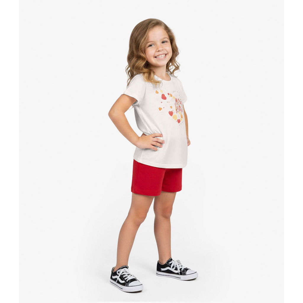 Conjunto Infantil Curto Verão Menina Select Bege