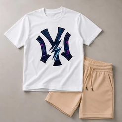 Kit Masculino Blusa Bermuda Conjunto Menino Infantil Kit Conjunto Masculino Bermuda + Camisa Kids