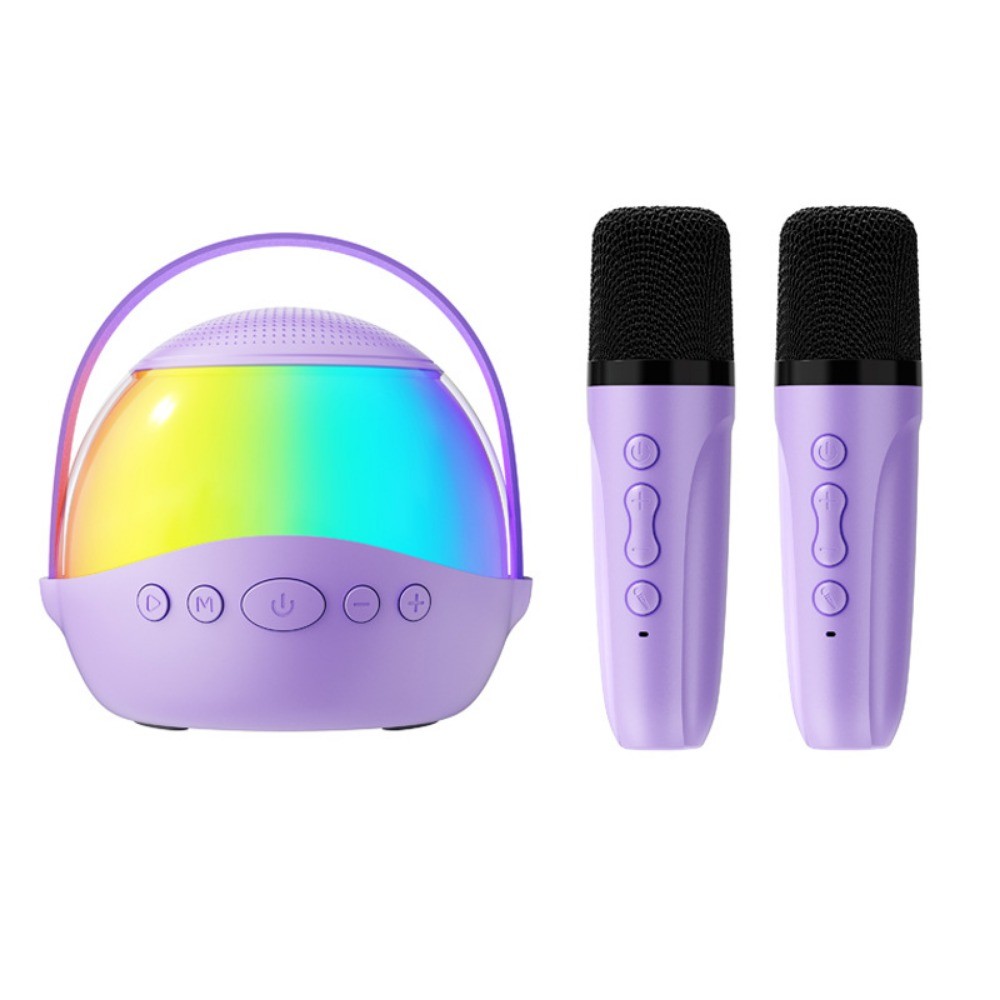 Alto-Falante Bluetooth Portátil Para Karaokê Com 2 Microfones Sem Fio , Brinquedos Crianças