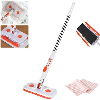 Snap Grip Mini Mop Set, Convenient Cloth Changing Mini Mop, Gap Dust Cleaner Lazy Mops with Locking Head for Multi Surfa