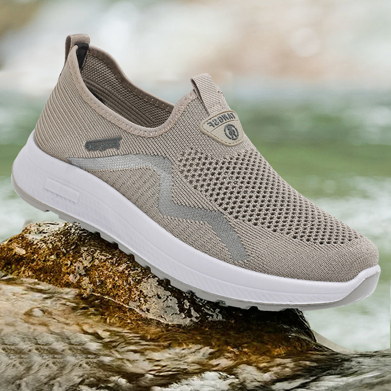 Sapatos masculinos respiráveis de verão, sapatos de pano antigos de pequim, sapatos de rede masculinos, sapatos casuais