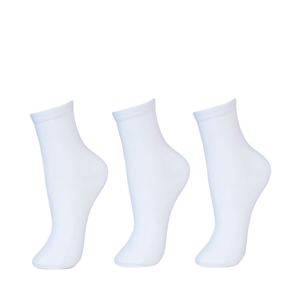 Kit com 3 Meias Puket Cano Alto Branco