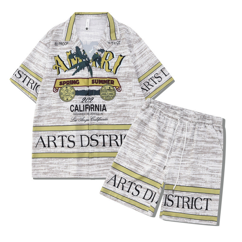 [Novo produto] Impressão Digital retrô Casual impressão criativa praia solta camisa de manga curta porta cartão masculin