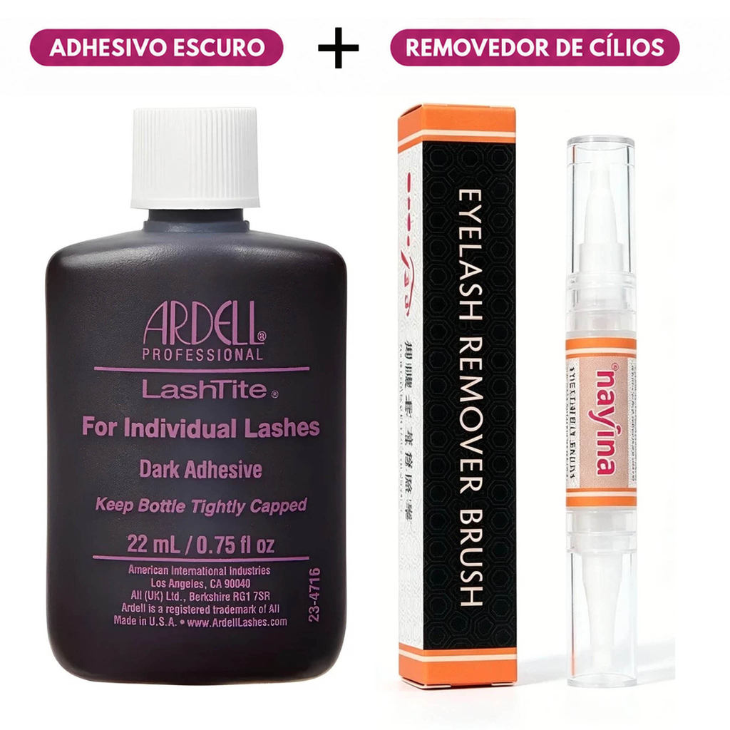 KIT Cola Profissional Para Cílios ARDELL，Navina Caneta Removedora De Cola Para Cílios Profissional Extensão