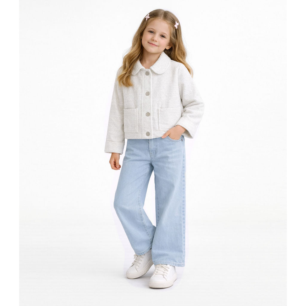 Casaco Infantil Tweed Shine Trick Nick Branco