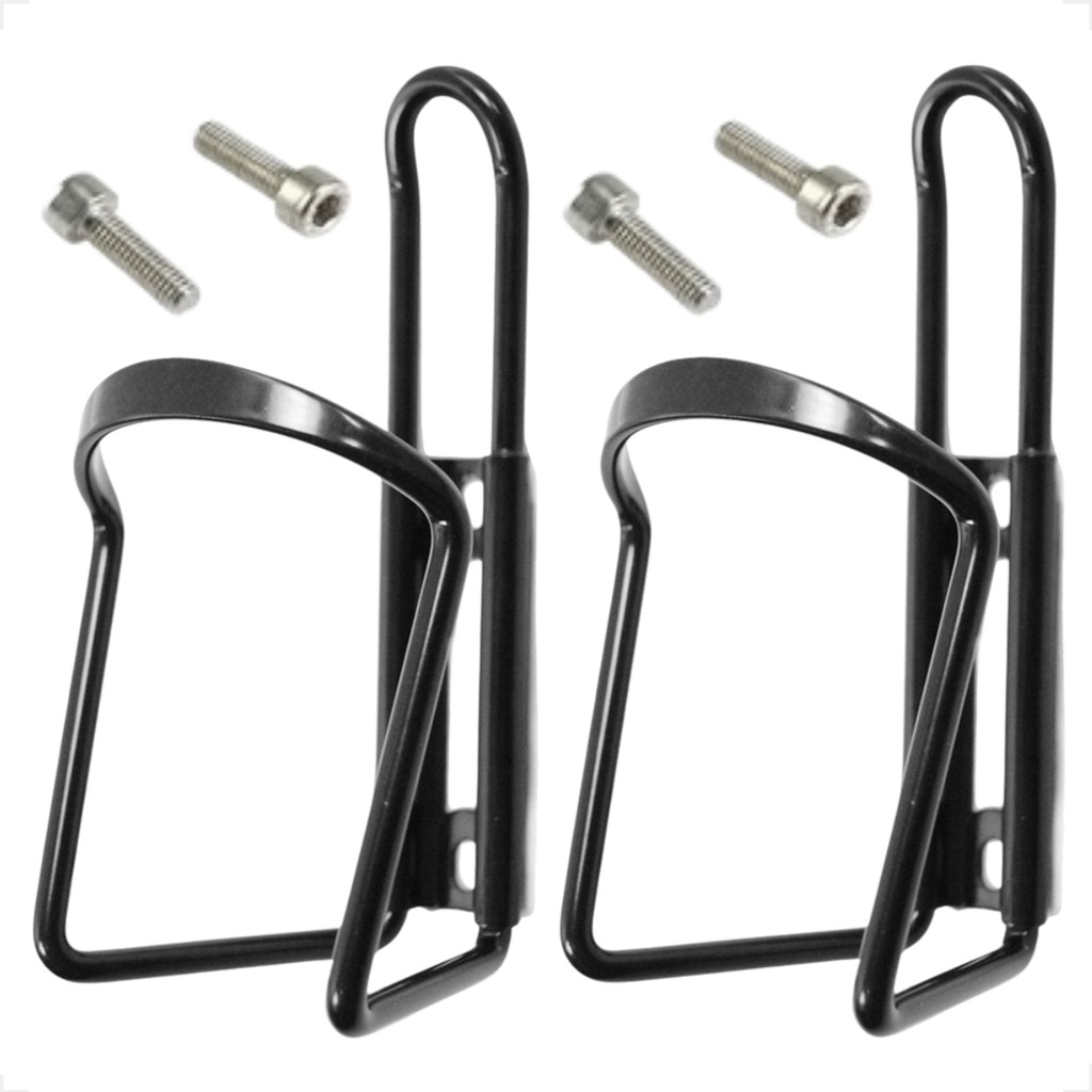 Kit 2 Suporte de Caramanhola Garrafa Squeeze Shiver Parafusos Inox Alumínio Para Bicicleta Mtb Speed