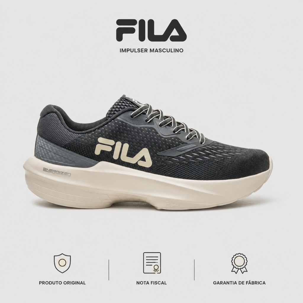 Tênis Fila Academia Caminhada Impulser Masculino Preto — imagem 2 de 2