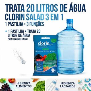 20 Pastilhas Clorin para Tratar 20 Litros de Água para Consumo Humano