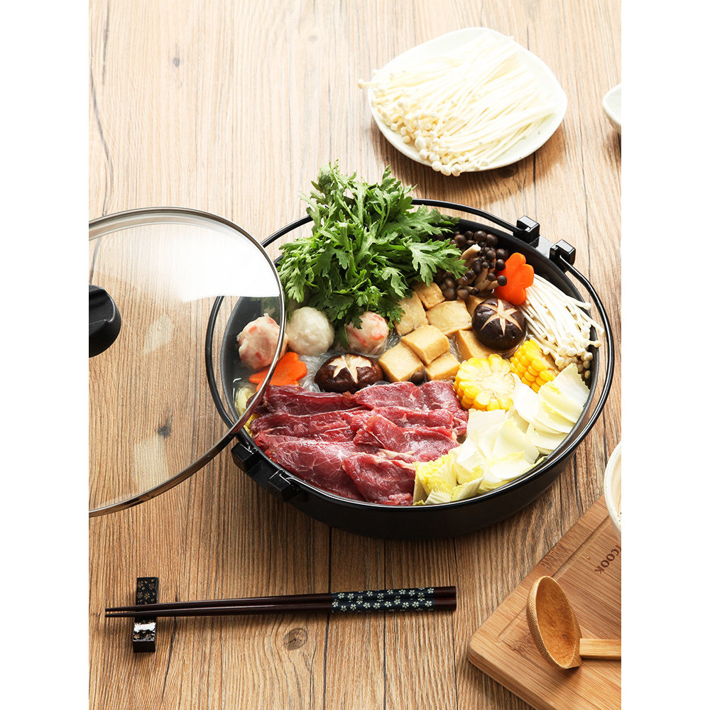 Panela quente estilo japonês panela japonesa Sukiyaki panela antiaderente tropa panela quente panela de mesa fogão a gás
