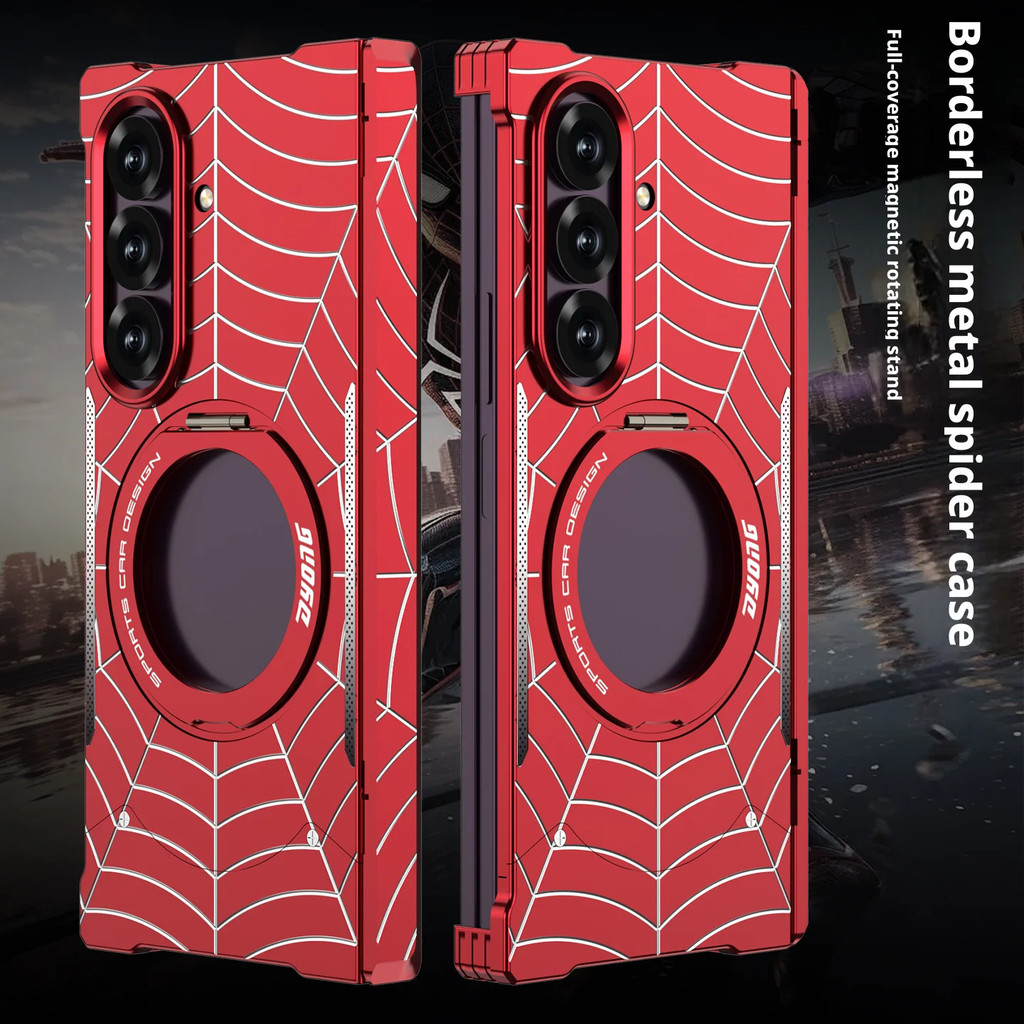 Liga De Alumínio Caso Aranha Para Samsung Galaxy Z Fold 8 Ultra 7 Suporte Rotati