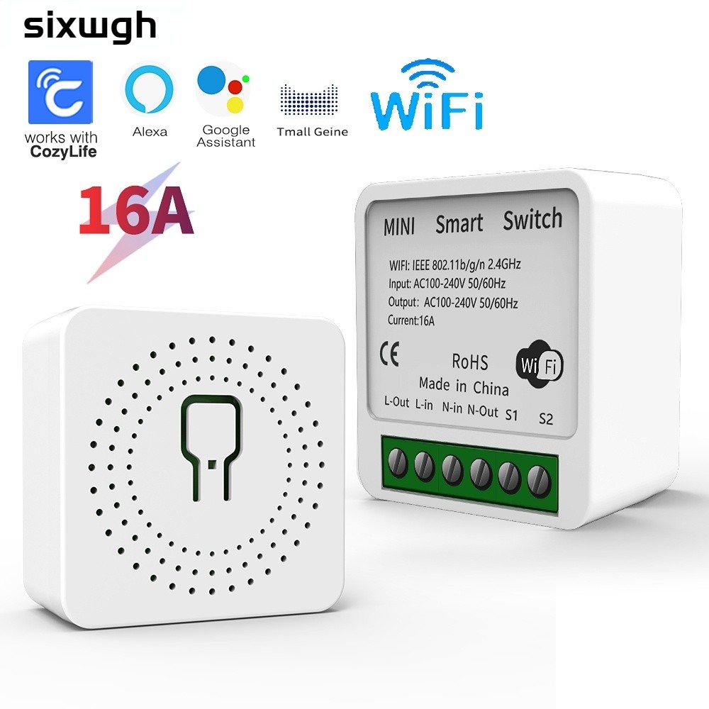 Mini Interruptor Inteligente WIFI Funciona Com Controle De Voz Alexa Google Home