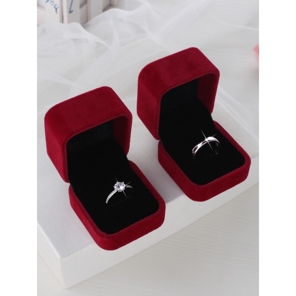 Simulação anel de casamento par anel par casamento cena adereços casal anel masculino feminino falso diamante anel troca