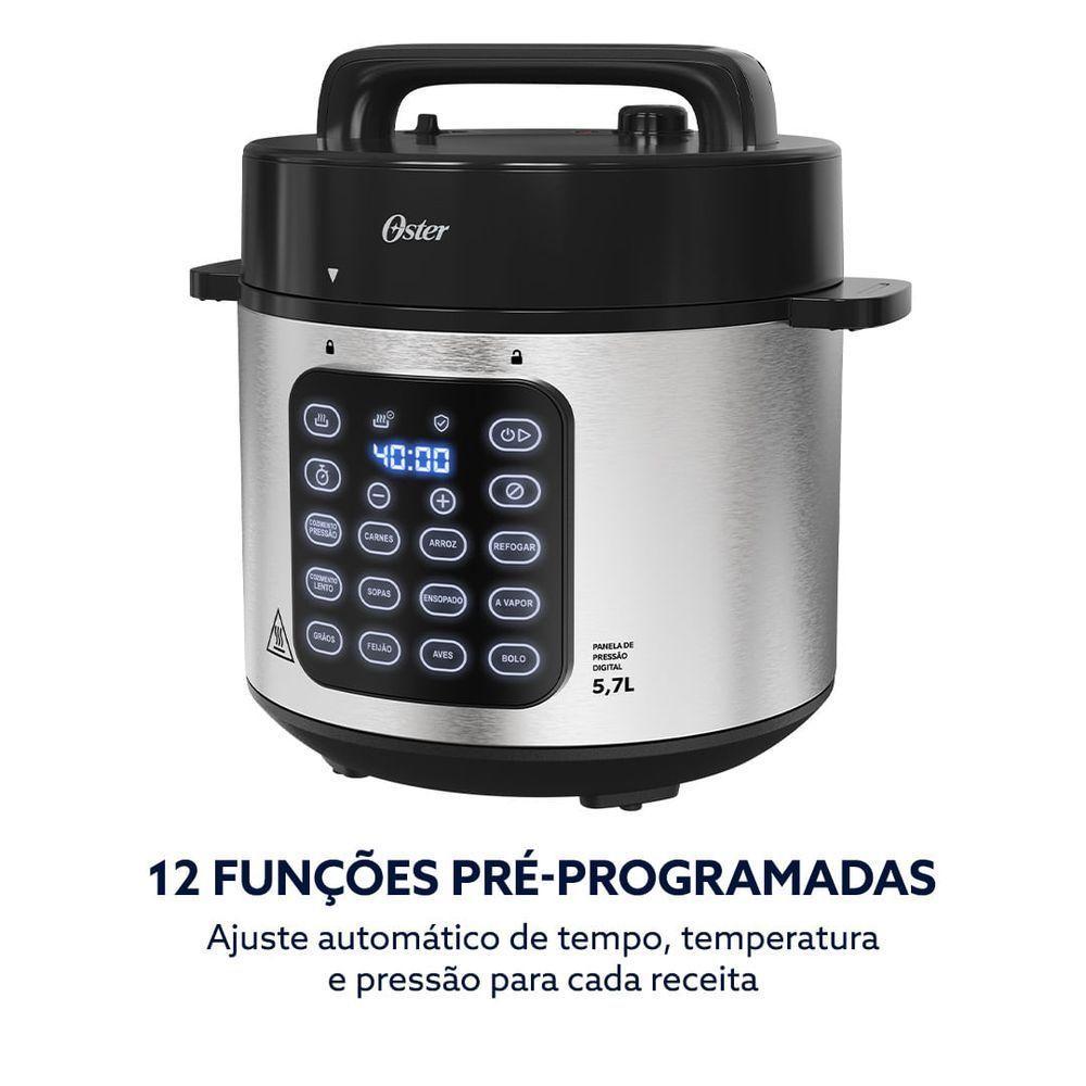 Panela de Pressão Elétrica Digital Oster OPAN930-220 5,7L com Timer e Desligamento Automático 220V — imagem 2 de 2