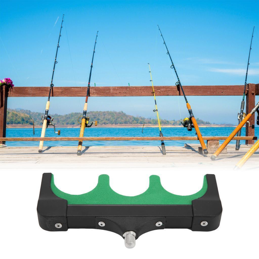 Suporte genérico para vara de pesca, durável, leve, com 3 furos, para carpa, pescadores de água doce, plásticoEVA (3
