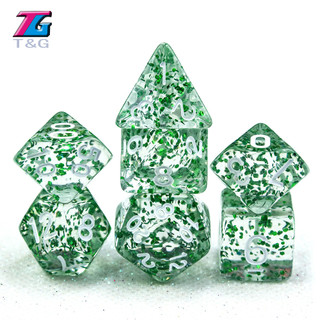 Dados multifacetados com Glitter Digital COC Running Team Board Game Cthulhu dnd4/6/8/10/12/20 Dados Faced