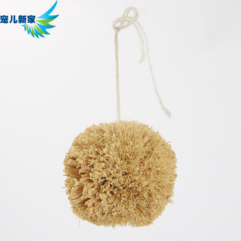 Animal de estimação nova casa mascar grama bola pássaro brinquedos naturais papagaio brinquedos treinamento brinquedos e