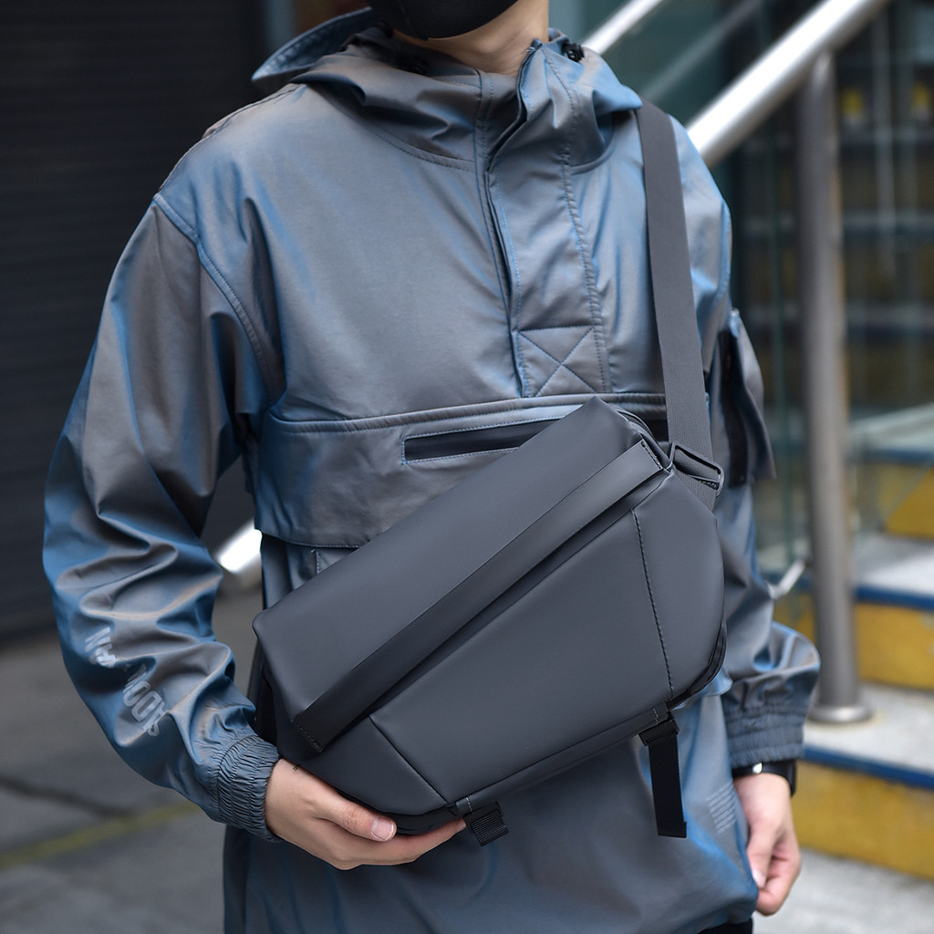 Bolsa mensageiro masculina, bolsa de peito para ciclismo, grande capacidade, mochila para motocicleta, esportes, lazer, 