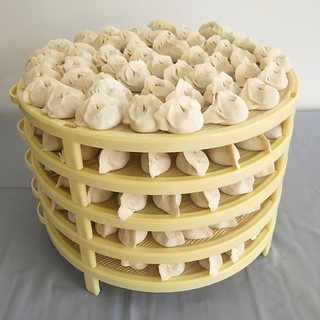 Cortina de bolinho empilhamento Multi-camada capa de bambu cortina de macarrão doméstico cortina de bolinho de bambu cor