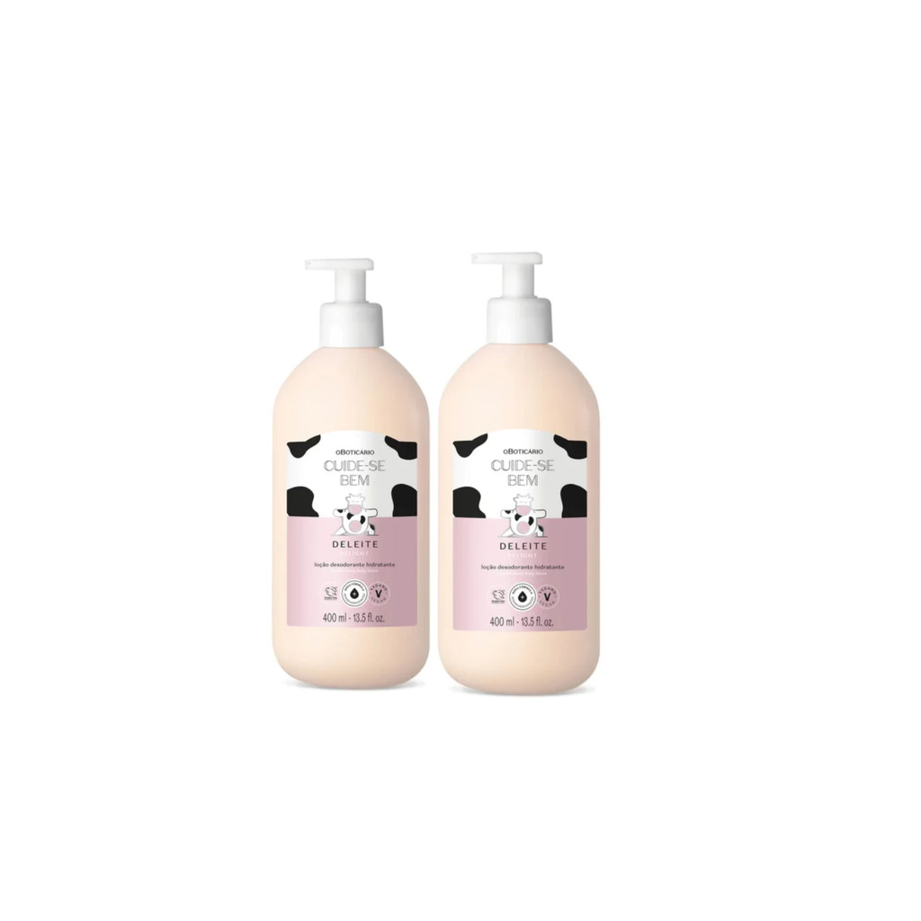 Conjunto com 2 Loções Hidratantes Deleite Cuide-se Bem – 400ml Cada