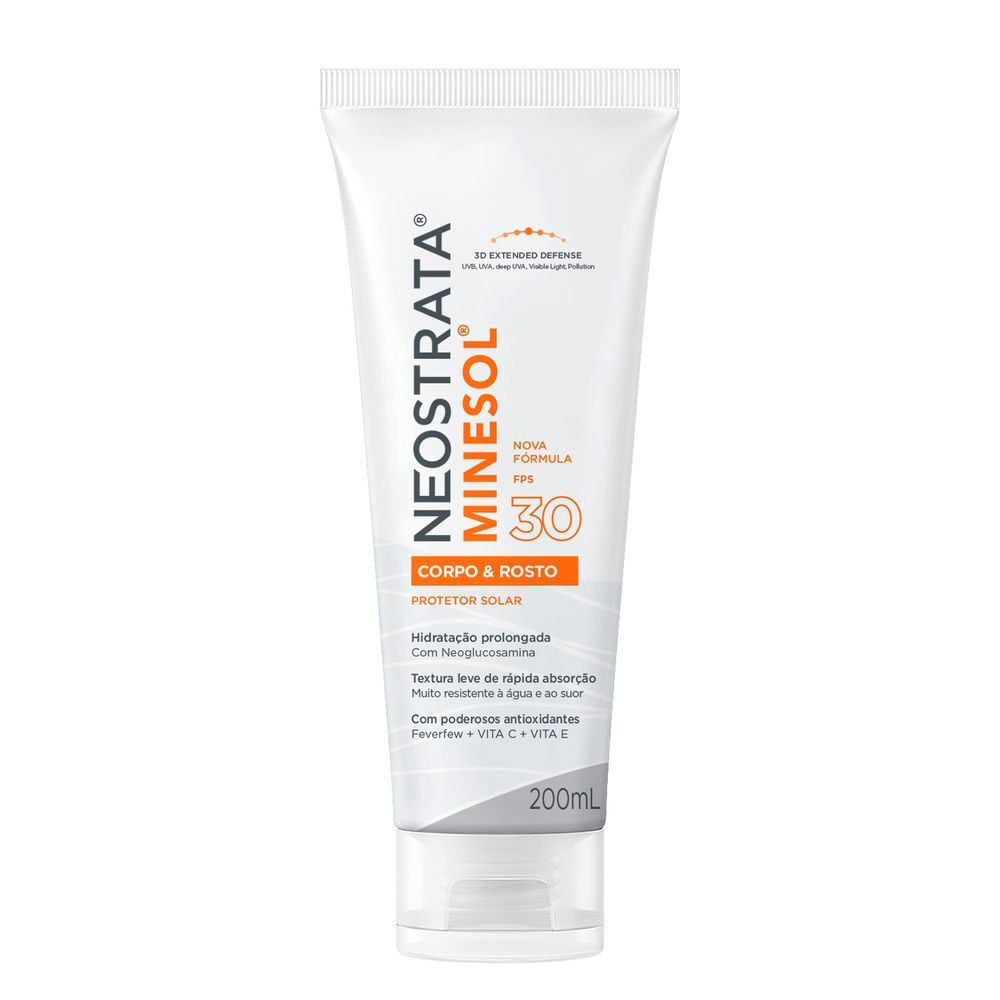 Protetor Solar NeoStrata Minesol Rosto e Corpo FPS 30 Fluido 200ml