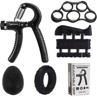 Kit 5 Peças para Fortalecimento das Mãos, Dedos, Punhos e Exercícios de Fisioterapia, bolinha de fisioterapia para mão