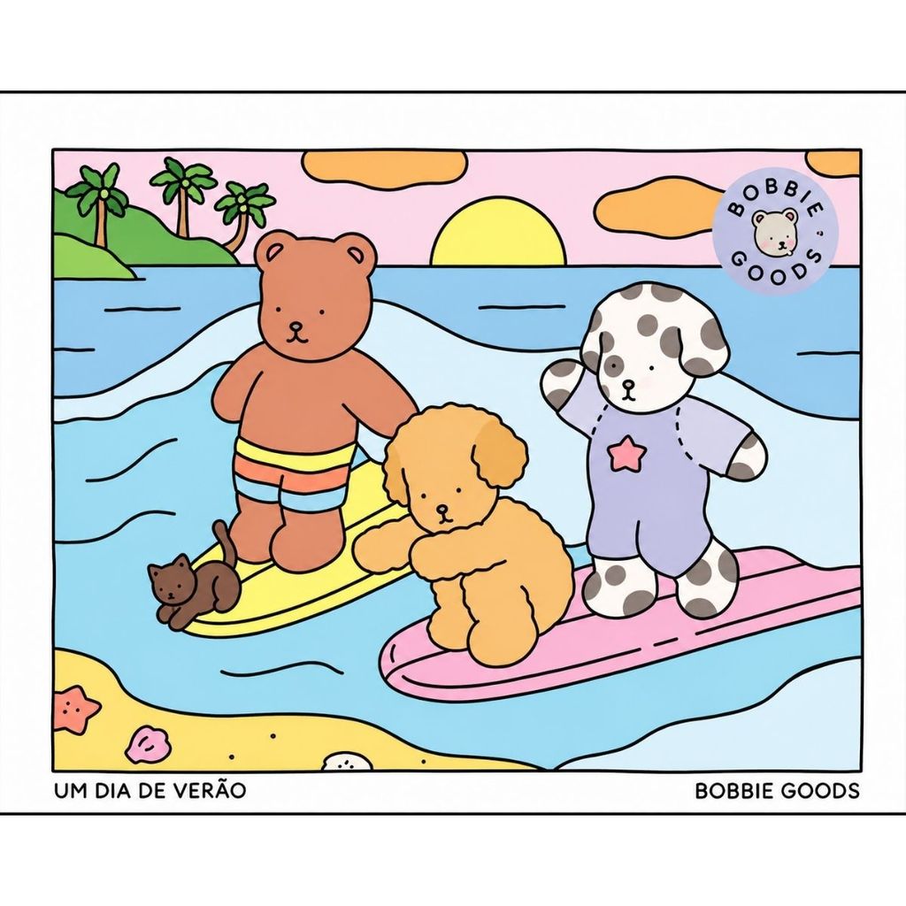 Um dia de verão | Livro de colorir oficial Bobbie Goods