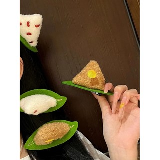 Dragão barco Festival de pelúcia Zongzi hairpin Super bonito simulação comida brinquedo cabelo quebrado franja clipe est