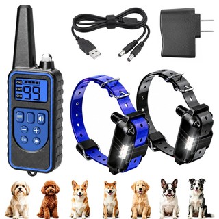 Coleira de Treinamento 2 em 1 com Controle Remoto 1000m IPX8 99 Níveis para Cães