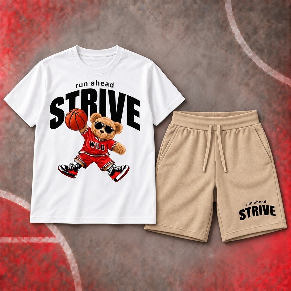 Kit Conjunto Infantl Masculino Conjunto Menino Infantil Kit Conjunto infantil Bermuda + Camisa Kids