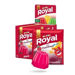 GELATINA EM PÓ ROYAL 375g (15un x 25g) - SABOR FRAMBOESA