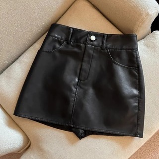 Saia Mini Pu, Saia Ultra Curta, Nova Saia Bodycon Texturizada de Cintura Alta em A para Primavera/Verão 2026, Calça Saia