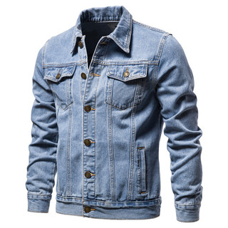 2026 Moda Casual Jaqueta Masculina Jaqueta Jeans Outono Inverno Jaqueta Jeans de Algodão Slim-fit Jaqueta Masculina Tama