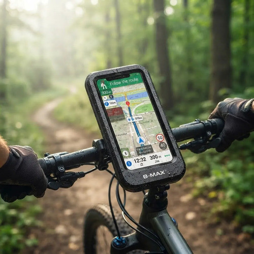 Suporte Celular Moto Bike à Prova D'Água 360° Guidão 22 a 28mm para Smartphone até 6,7 Polegadas
